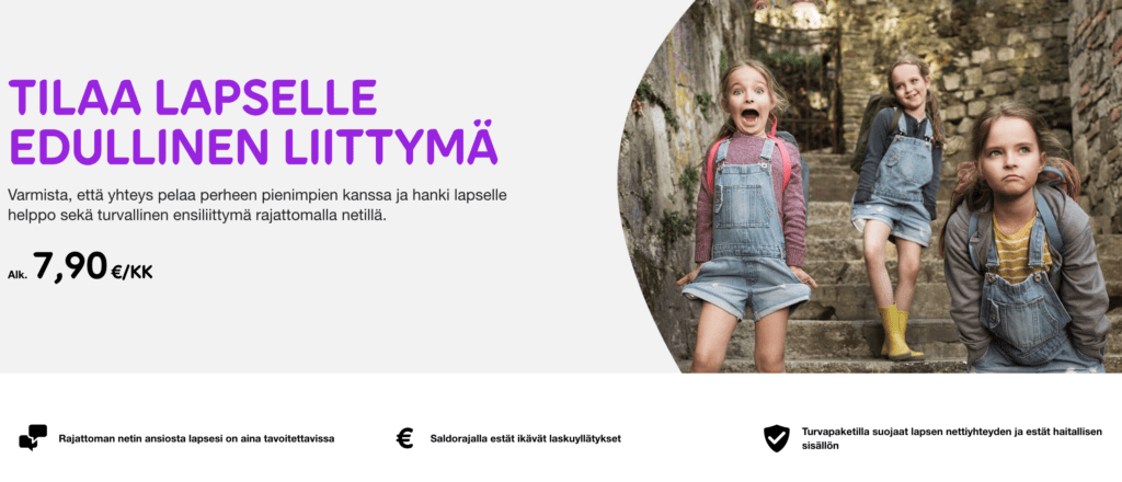 liittymä lapselle mobiili, edullinen mobiililiittymä nuorille Telialta